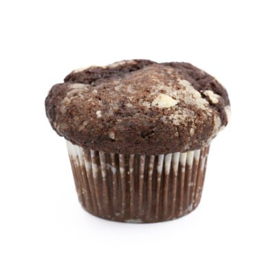 Chocolate cupcake with crumbs