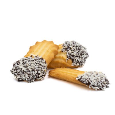 Cookies with chocolate and coconut flakes